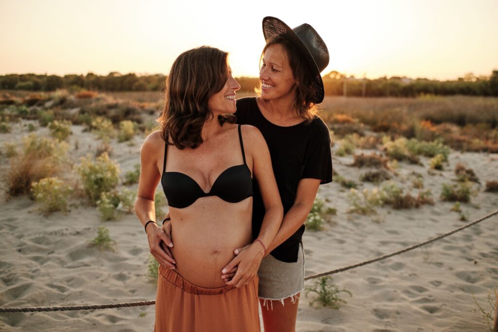 Happy pregnant couple