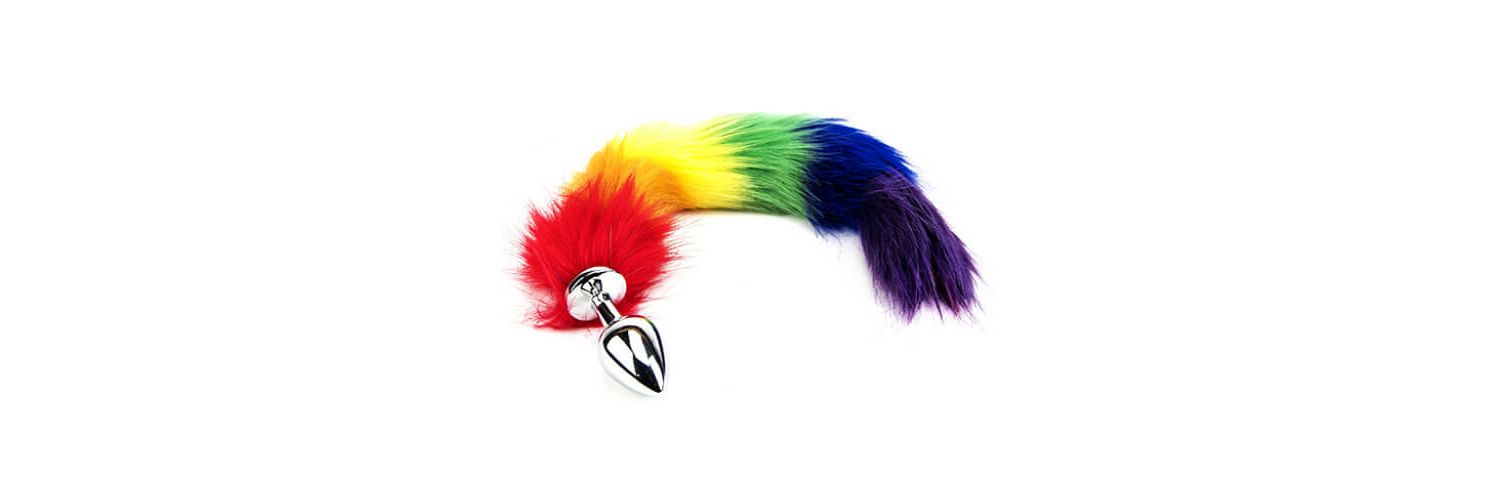 befriedigen sich frauen selbst Furry Fantasy Rainbow Tail Butt Plug Only £15.72