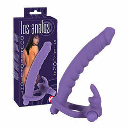 You2Toys Los Analos Double Delight Vibrating Dildo And Cockring 7 Inch