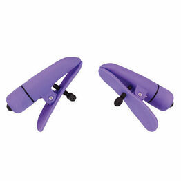 Cal Exotics Nipplettes Virbrating Adjustable Purple Nipple Clamps