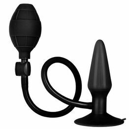Cal Exotics Black Booty Call Pumper Silicone Inflatable Small Anal Plug 5 Inch