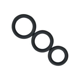 Loving Joy Thick Silicone Cock Rings 3 Pack Grey alternative