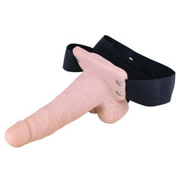 Nasswalk Toys Erection Assistant Hollow Vibrating Strap-On 6 inch Flesh Pink
