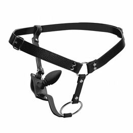 XR Brands XR Strict Male Cock Ring Harness with Silicone Anal Plug