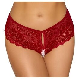 Cottelli Collection Cottelli Crotchless Panty Red