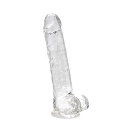 Loving Joy 8 Inch Dildo with Balls Clear alternative