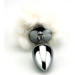Furry Fantasy White Bunny Tail Butt Plug alternative