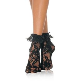 Leg Avenue Lace Ankle Socks with Ruffle Trim alternative