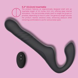 Mina Surge Remote Thrusting &amp; Vibrating Strapless Strap On alternative