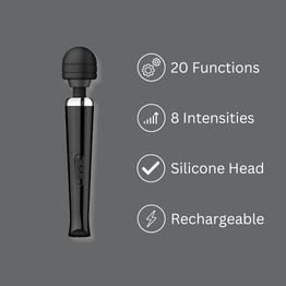 Loving Joy Rechargeable Magic Wand Vibrator Black alternative