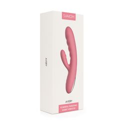 Svakom Avery Thrusting Vibrator with Clitoral Stimulator Pink alternative