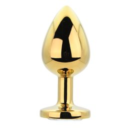 Toosh Gold Metal Butt Plug Large Clear Stone alternative