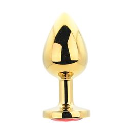 Toosh Gold Metal Butt Plug Large Red Stone alternative