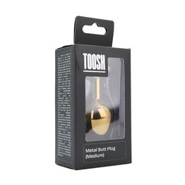 Toosh Gold Metal Butt Plug Medium Red Stone alternative