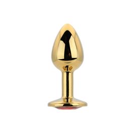 Toosh Gold Metal Butt Plug Small Red Stone alternative