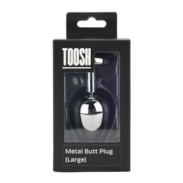 Toosh Silver Metal Butt Plug Large Red Stone alternative