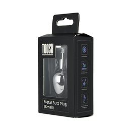 Toosh Silver Metal Butt Plug Small Clear Stone alternative