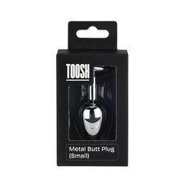 Toosh Silver Metal Butt Plug Small Red Stone