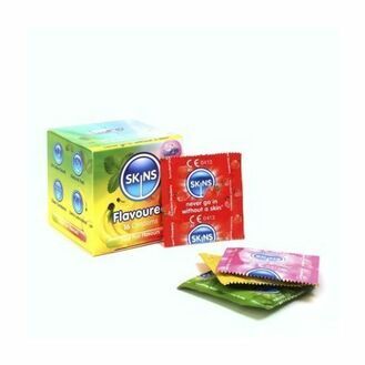 Skins Cube Flavoured Assorted Condoms - 16 Pack