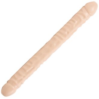 Doc Johnson Veined Double Ended Dildo Natural 18 Inch