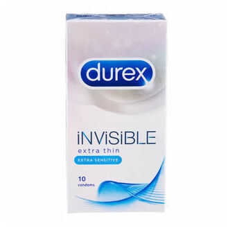 Durex Invisible Extra Thin Extra Condoms (Box of 10)