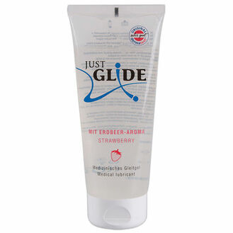 Just Glide Strawberry Flavoured Water-Based Lube 200ml