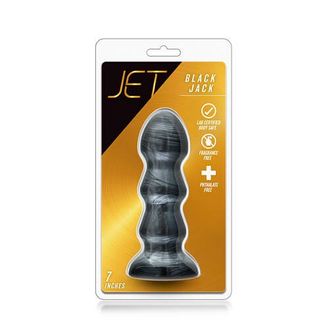Jet Black Jack Large Ribbed Butt Plug 7 inches alternative