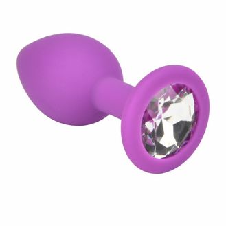 Loving Joy Jewelled Silicone Butt Plug Purple -Small alternative