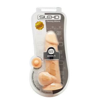 SilexD 8.5 inch Realistic Silicone Dual Density Girthy Dildo with Suction Cup with Balls alternative