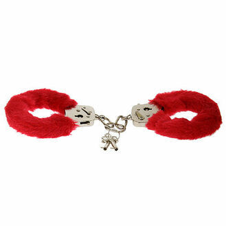 Toy Joy Furry Fun Cuffs-Red