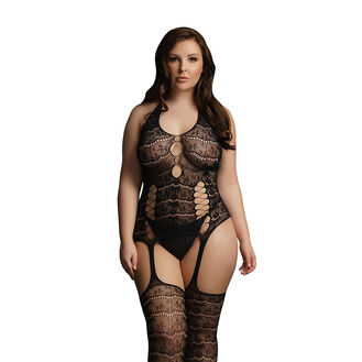 Shots Toys Le Desir Lace Suspender Bodystocking UK 14 to 20