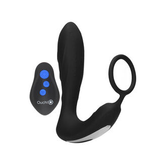 Shots Toys Ouch E Stimulation And Vibration Butt Plug And Cock Ring