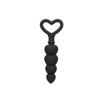Shots Toys Ouch Silicone Anal Love Beads Black