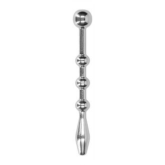 Shots Toys Ouch Urethral Sounding Stainless Steel Plug With Balls