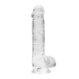 Shots Toys RealRock 6 Inch Transparent Realistic Crystal Clear Dildo
