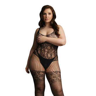 Shots Toys Le Desir Lace and Fishnet Bodystocking UK 14 to 20