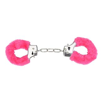Bound to Play. Heavy Duty Furry Handcuffs Pink alternative