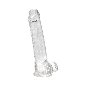 Loving Joy 8 Inch Dildo with Balls Clear alternative