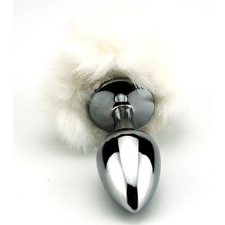 Furry Fantasy White Bunny Tail Butt Plug alternative