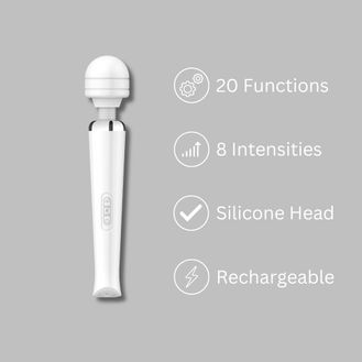 Loving Joy Rechargeable Magic Wand Vibrator White alternative