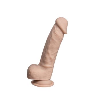SilexD 7 inch Real Skin Liquid Silicone Dildo with Suction Cup and Balls alternative