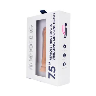 Loving Joy 7.5" Remote Gyrating &amp; Vibrating Silicone Dildo