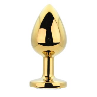 Toosh Gold Metal Butt Plug Large Clear Stone alternative