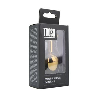 Toosh Gold Metal Butt Plug Medium Red Stone alternative