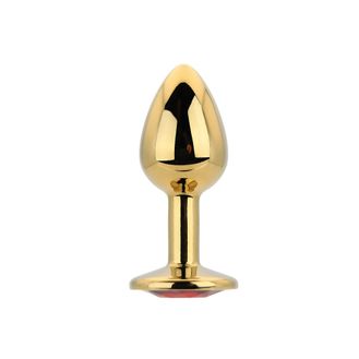 Toosh Gold Metal Butt Plug Small Red Stone alternative