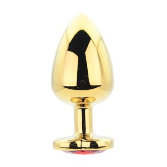 Toosh Heart Shaped Gold Butt Plug with Red Stone Large alternative