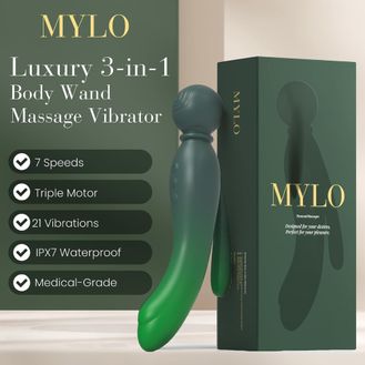 MYLO 3-in-1 Body Wand Massager Earth alternative