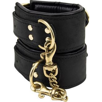 Bound Noir Nubuck Leather Slim Wrist Cuffs alternative