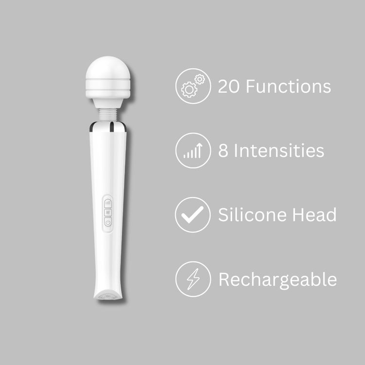 Loving Joy Rechargeable Magic Wand Vibrator White Only 23.27 Loving Joy Rechargeable Magic Wand Vibrator White Only 23.27