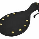 Bound Noir Nubuck Leather Paddle with Brass Stud Detail additional 1